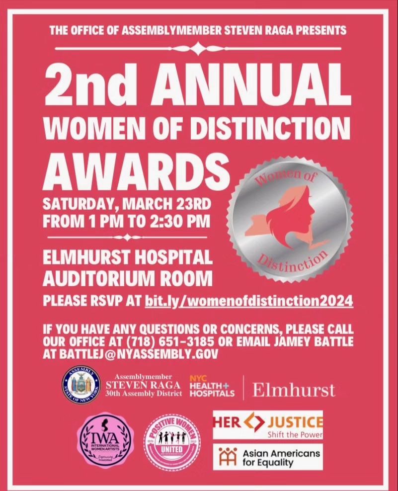 Positive Women United With The Office Of Assemblyman Steven Raga Presents:2nd Annual Women Of Distinction Awards