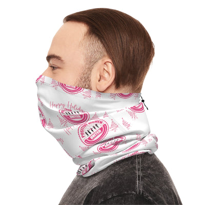 Winter Holiday Neck Gaiter With Drawstring