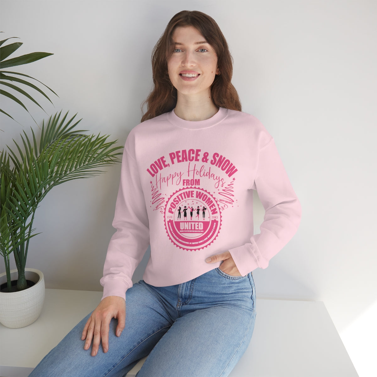 Love, Peace & Snow Crewneck Sweatshirt
