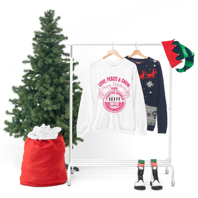 Love, Peace & Snow Holiday Crewneck Sweatshirt